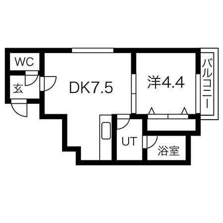 新道東駅 徒歩5分 4階の物件間取画像